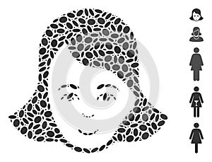 Dotted Mosaic Lady Face