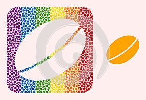 Dotted Mosaic Wheet Seed Hole Pictogram for LGBT