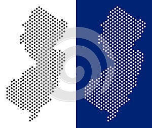 Dotted New Jersey State Map