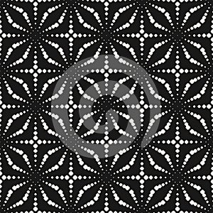 Dotted pattern, floral pattern, seamless texture