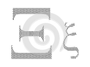 Dotted Pattern Greek Alphabet Letter of Xi