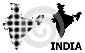 Dotted Pattern Map of India
