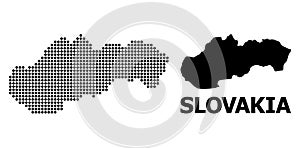 Dotted Pattern Map of Slovakia