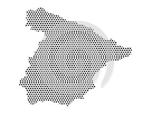 Dotted Pattern Map of Spain