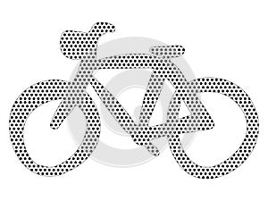 Dotted Pattern Picture of a Bicycle