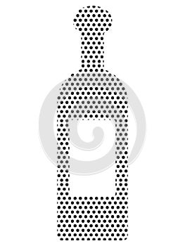 Dotted Pattern Picture of a Church Wine