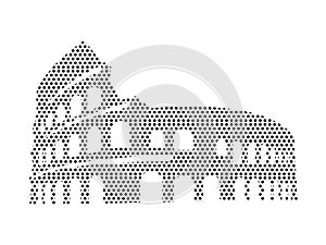 Dotted Pattern Picture of the Colosseum of Rome