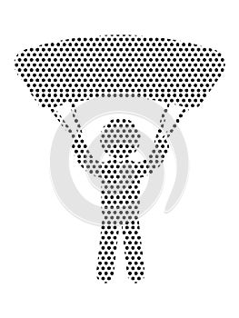 Dotted Pattern Picture of a Paratrooper