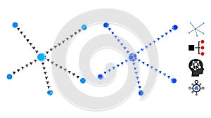Dotted Relations Composition Icon of Spheric Items