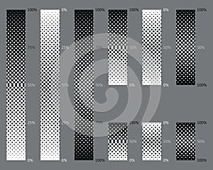 Dotted, seamless and precise gradient background patterns