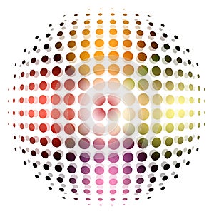 Dotted sphere background