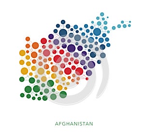 Dotted texture Afghanistan vector background