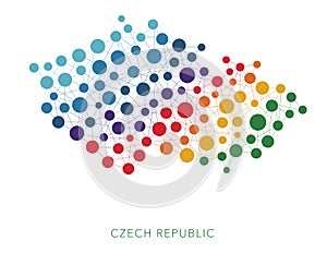 Dotted texture Czech Republic vector background