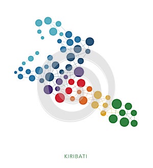Dotted texture Kiribati vector background