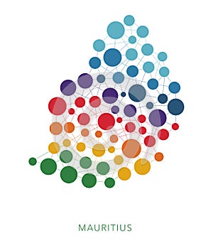 Dotted texture Mauritius vector background