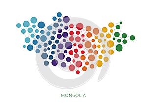 Dotted texture Mongolia vector background