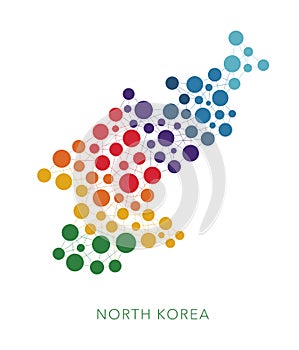 Dotted texture North Korea vector background