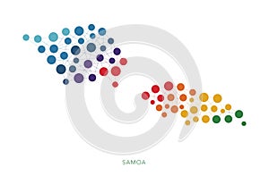 Dotted texture Samoa vector background