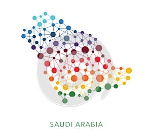 Dotted texture Saudi Arabia vector background