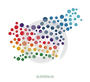 Dotted texture Slovenija vector background