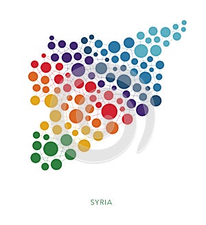 Dotted texture Syria vector background