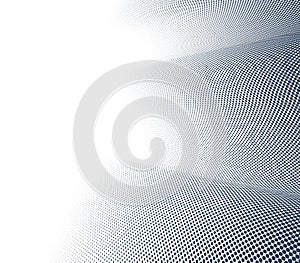 Dotted vector abstract background, light grey dots in perspective flow, dotty texture abstraction, big data technology image, cool