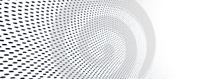 Dotted vector abstract background, light grey dots in perspective flow, dotty texture abstraction, big data technology image, cool photo