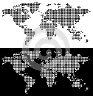 Dotted world map