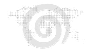 Dotted world map. Grey vector illustration. World map vector, isolated on white background. Suitable for web site pattern, anual