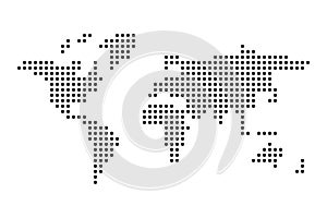 Dotted World map. Simple flat vector illustration