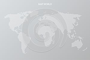 Dotted World Map template social media travel