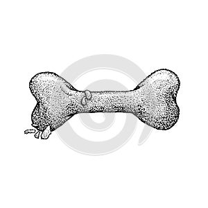 Dotwork Dog Bone