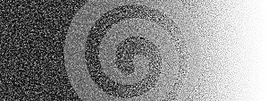 Dotwork gradient pattern background. Black noise stipple dots. Dotted vector