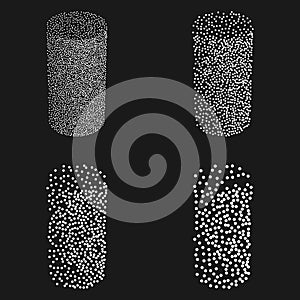 Dotwork Halftone Vector Cylinder Icon