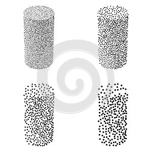 Dotwork Halftone Vector Cylinder Icon
