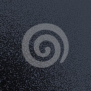 Dotwork noise gradient vector background. Black noise stipple dots. Sand grain effect. Abstract grunge spray banner