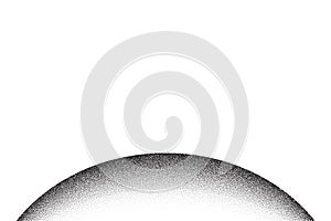 Dotwork planet pattern background. Black noise stipple dots. Dotted vector