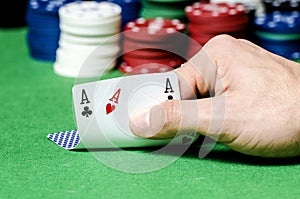 Double ace in poker
