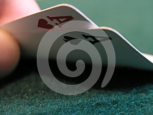 Double ace poker hand