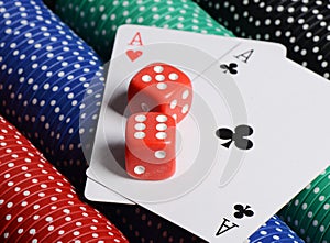 Double aces with big stack and dice