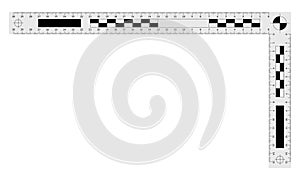 Double angled forensic ruler