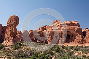 Double Arch in Arches National park, Moab Utah USA