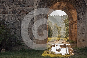 Double arch at Castle Eger