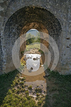 Double arch at Castle Eger