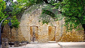 Double archway and space in castle