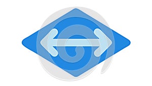 Double Arrow Triangle for Exchange and Navigation, vector design Generative AI