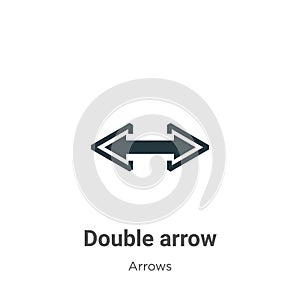 Double arrow vector icon on white background. Flat vector double arrow icon symbol sign from modern arrows collection for mobile