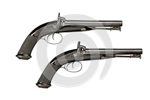 Pair percussion pistols