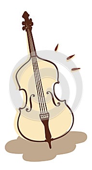 Double bass vector