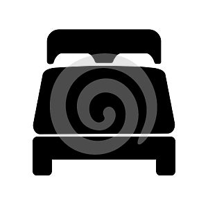 Double bed icon. Vector illustration